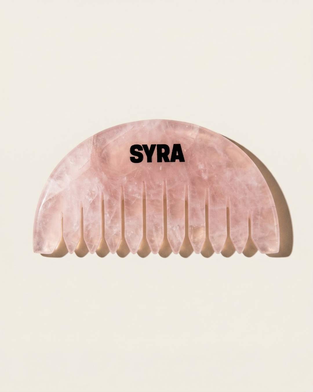 Syra love rose quartz scalp comb gua sha